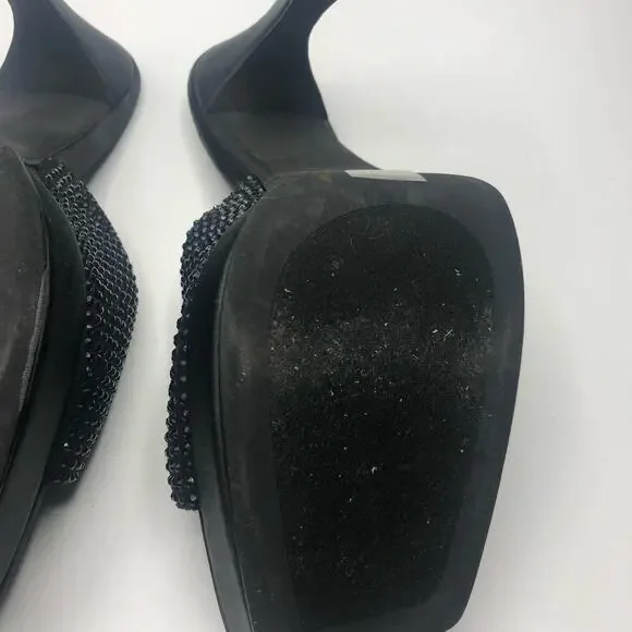 Jeffrey Campbell HollywoodJ Rhinestone Platform Square Toe Mule Black US 8 - Picture 7 of 11